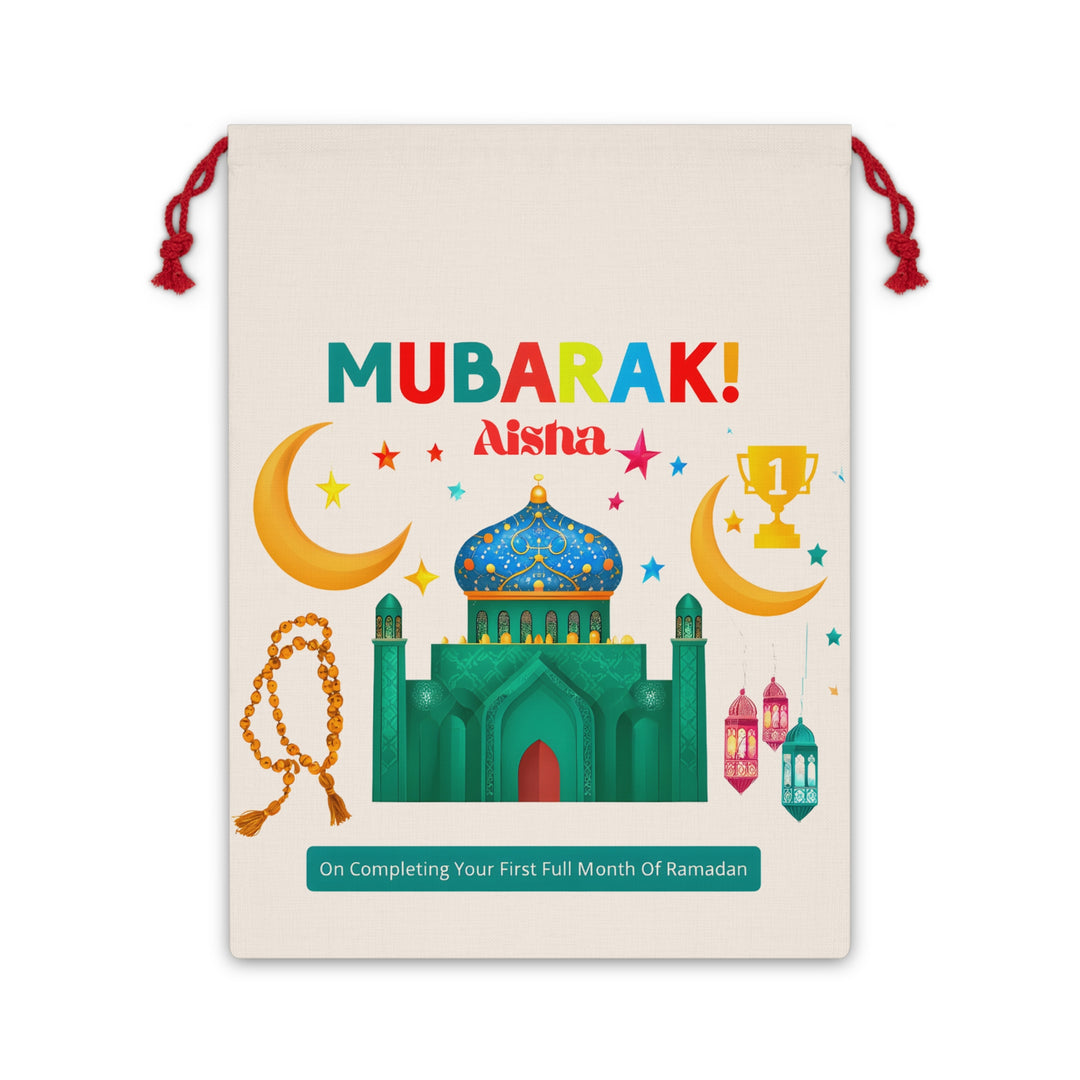 Personalized Ramadan Gift Bag, Children's First Fast, Muslim Celebration, Custom Goodie Sack