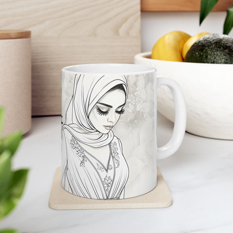 Personalized Muslim Bride Ceramic Mug| Personalised Arabic Name| Muslim Wedding| Muslim Bridesmaid Gift| Islamic Decor| Ramadan Eid Gift