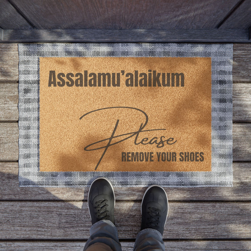 Islamic Doormat, Muslim Welcome Mat, Assalumu'alaikum Doormat, Salaam Doormat, Arabic Greeting Rug, Housewarming Gift, Front Door Salaam Rug