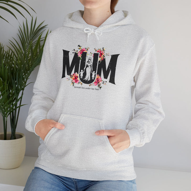 Muslim Mum Hoodie, Jannah Lies Under Her Feet Sweatshirt, Mother's Day Gift, Birthday Gift for Mom, Islamic Mom, Gift for Her