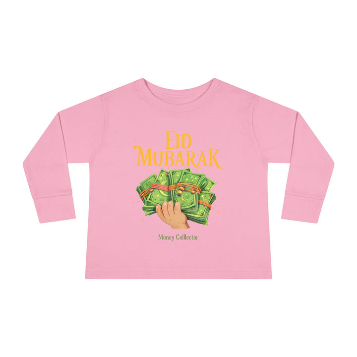 Eid Money Collector Tee, Ramadan Children's Shirt, Funny Islamic Kids Top, Eid Gift for Toddler, Lightweight Long Sleeve Shirt