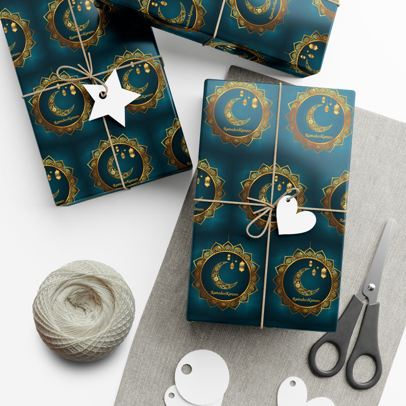 Gift Wrap Papers - Ramadan Kareem Wrapping Paper, Islamic Holiday Gift Wrap, Ramadan Celebration Supplies, Festive Gift Packaging, Muslim