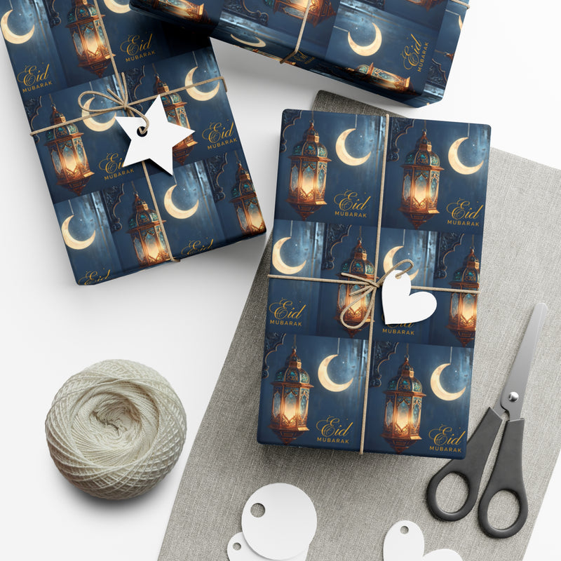 Gift Wrap Papers - Eid Mubarak Wrapping Paper, Islamic Holiday Gift Wrap, Ramadan Celebration Supplies, Festive Gift Packaging, Muslim