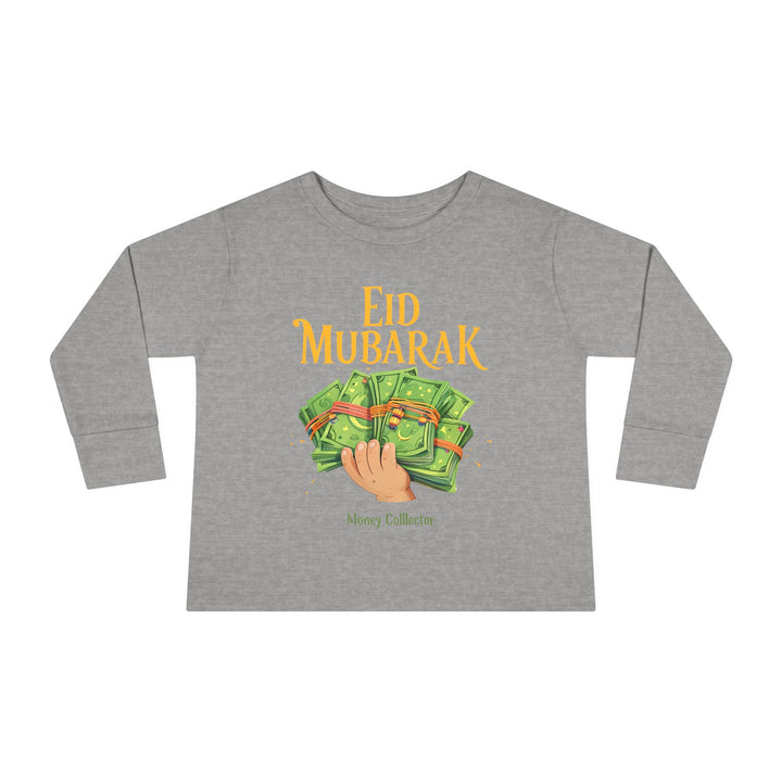 Eid Money Collector Tee, Ramadan Children's Shirt, Funny Islamic Kids Top, Eid Gift for Toddler, Lightweight Long Sleeve Shirt