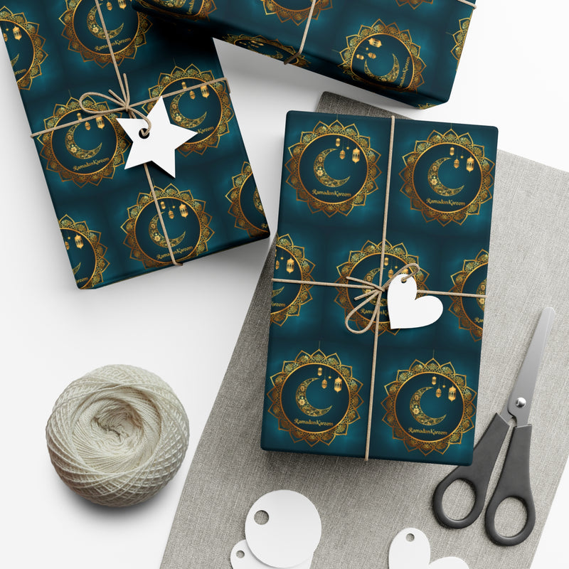 Gift Wrap Papers - Ramadan Kareem Wrapping Paper, Islamic Holiday Gift Wrap, Ramadan Celebration Supplies, Festive Gift Packaging, Muslim