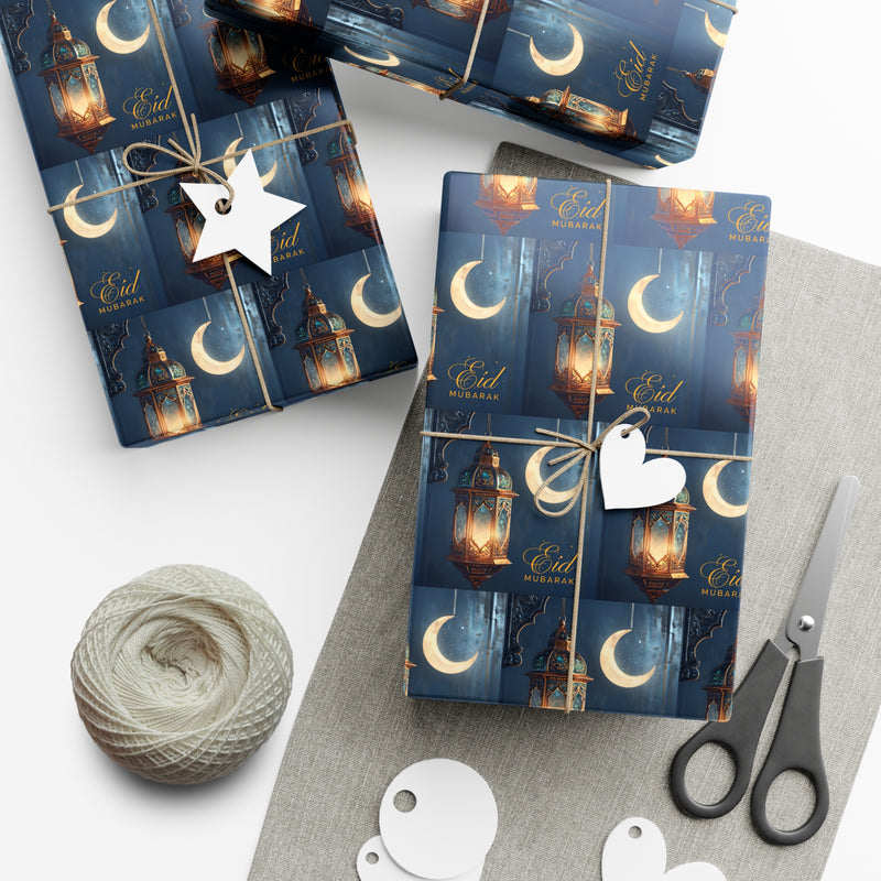 Gift Wrap Papers - Eid Mubarak Wrapping Paper, Islamic Holiday Gift Wrap, Ramadan Celebration Supplies, Festive Gift Packaging, Muslim