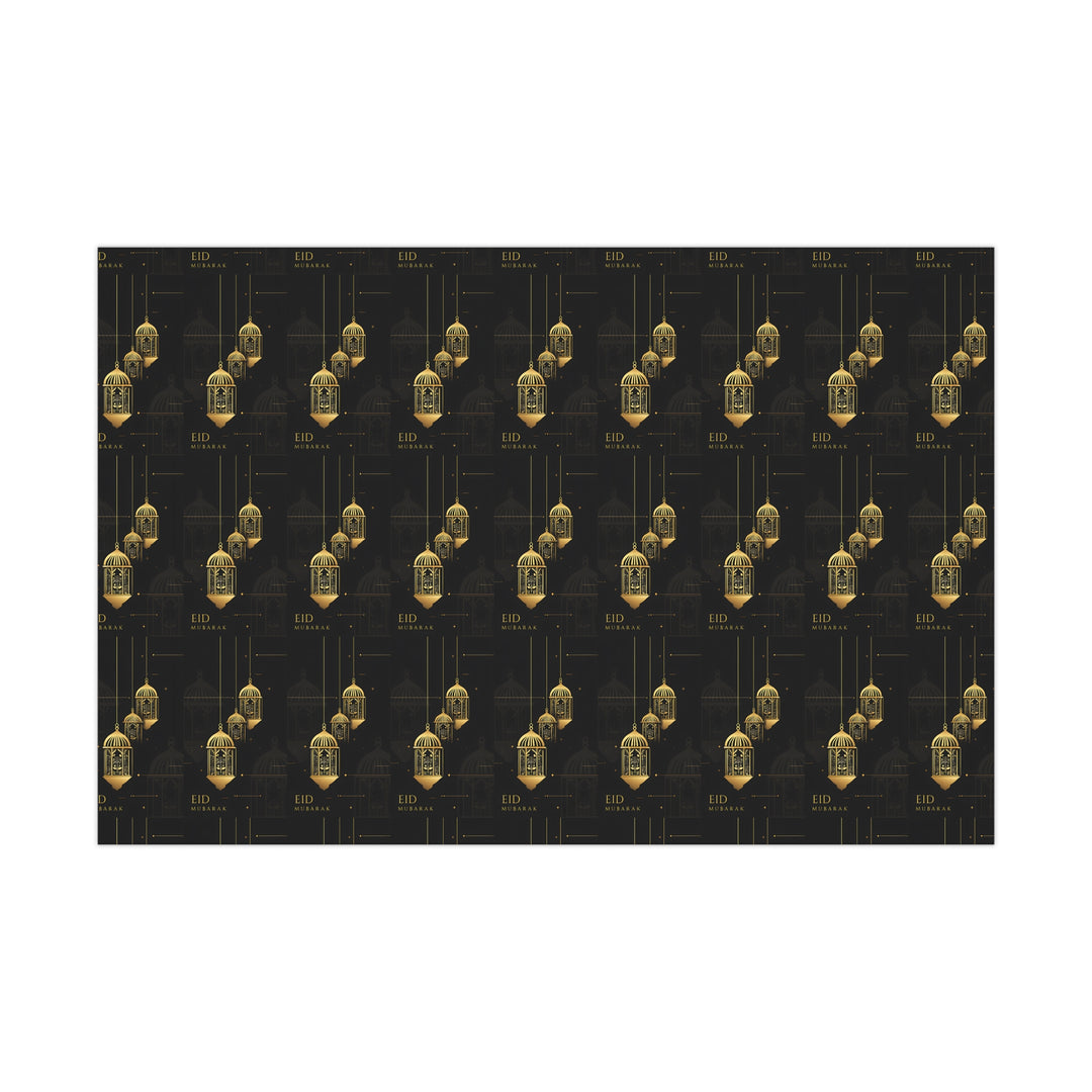 Gift Wrap Paper, Eid Mubarak Islamic Holiday Celebration Present Packaging, Wrapping Sheets, Muslim Festive Gift Wrap, Religious Occasion