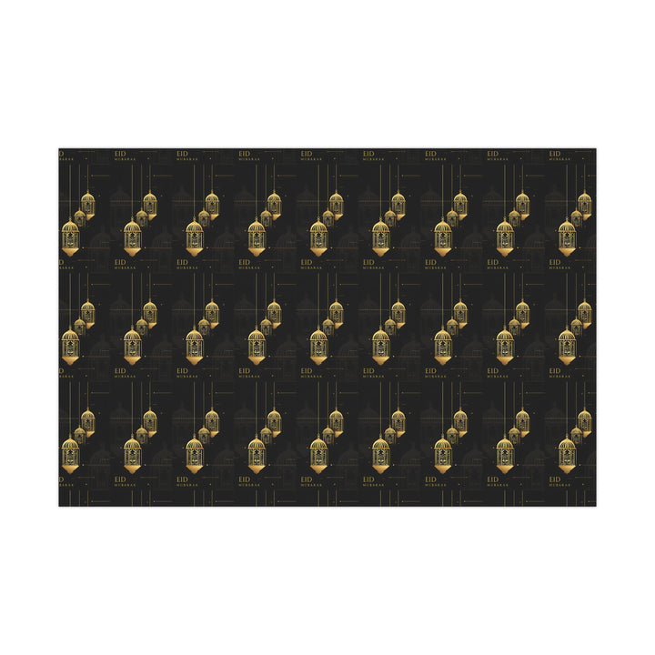 Gift Wrap Paper, Eid Mubarak Islamic Holiday Celebration Present Packaging, Wrapping Sheets, Muslim Festive Gift Wrap, Religious Occasion