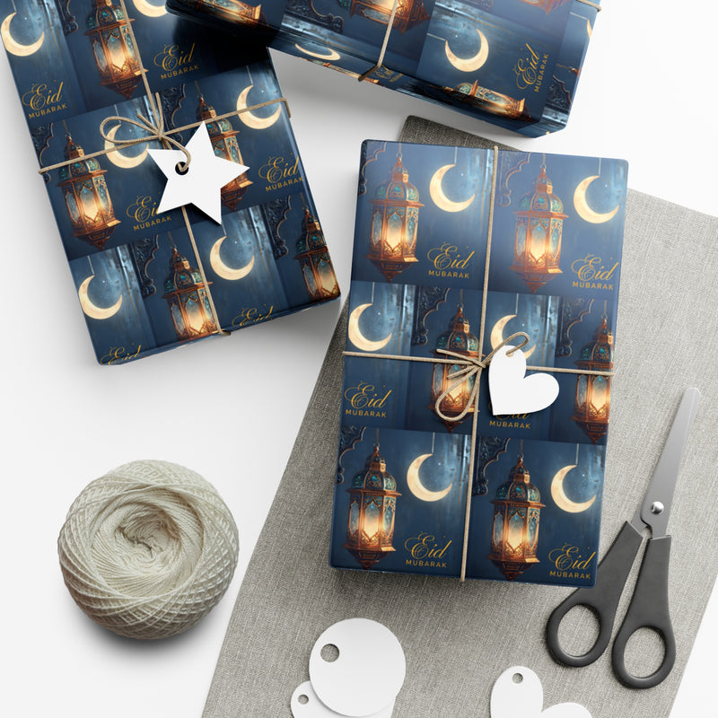 Gift Wrap Papers - Eid Mubarak Wrapping Paper, Islamic Holiday Gift Wrap, Ramadan Celebration Supplies, Festive Gift Packaging, Muslim