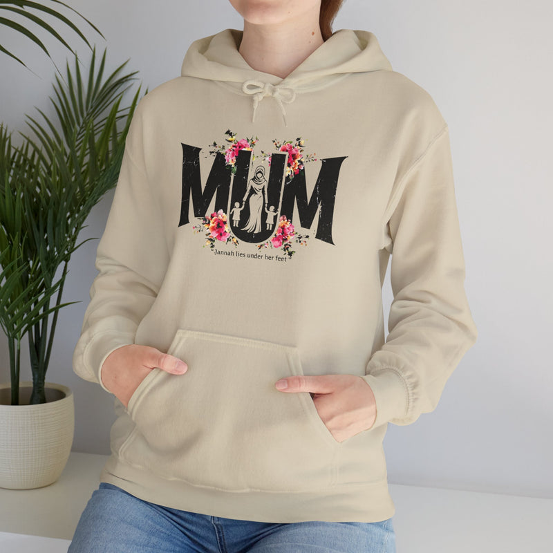 Muslim Mum Hoodie, Jannah Lies Under Her Feet Sweatshirt, Mother's Day Gift, Birthday Gift for Mom, Islamic Mom, Gift for Her