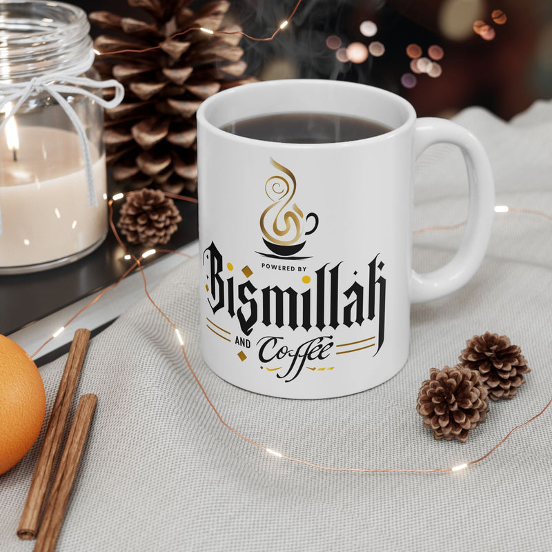 Islamic Coffee Mug, Bismillah Ceramic Cup, Muslim Gift, Islamic Home Decor, Islamic Kitchenware, Islamic Gift for Him, Islamic Gift for Her