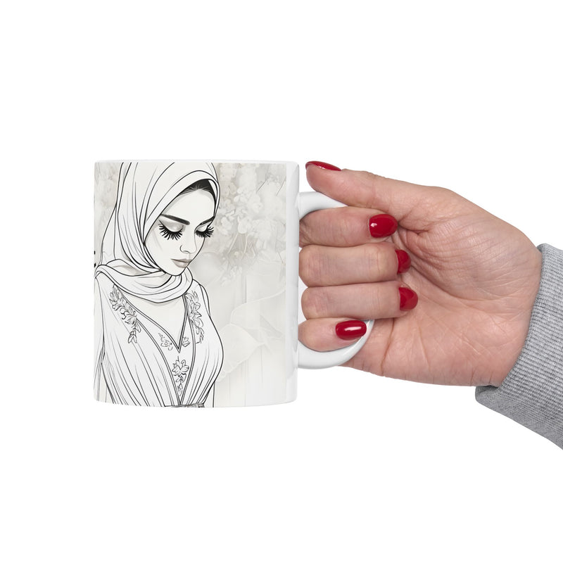 Personalized Muslim Bride Ceramic Mug| Personalised Arabic Name| Muslim Wedding| Muslim Bridesmaid Gift| Islamic Decor| Ramadan Eid Gift