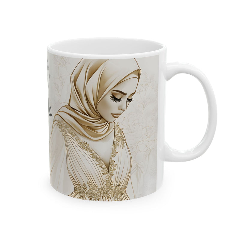 Personalized Muslim Bride Ceramic Mug| Personalised Arabic Name| Muslim Wedding| Muslim Bridesmaid Gift| Islamic Decor| Ramadan Eid Gift