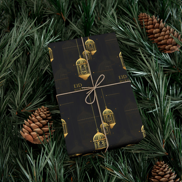Gift Wrap Paper, Eid Mubarak Islamic Holiday Celebration Present Packaging, Wrapping Sheets, Muslim Festive Gift Wrap, Religious Occasion