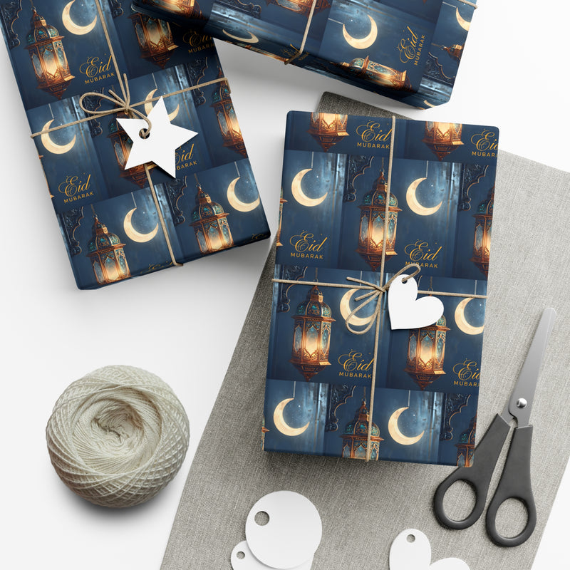 Gift Wrap Papers - Eid Mubarak Wrapping Paper, Islamic Holiday Gift Wrap, Ramadan Celebration Supplies, Festive Gift Packaging, Muslim