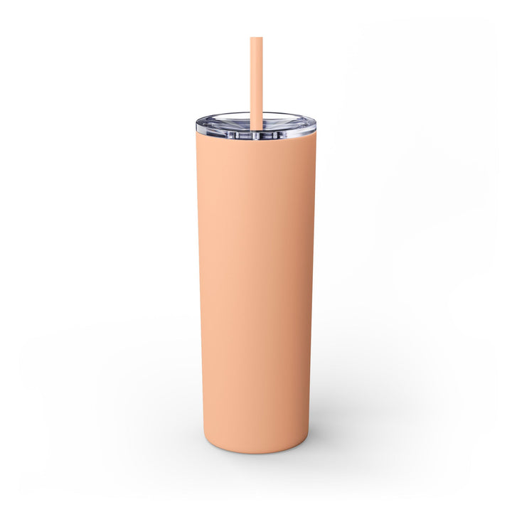 Personalized Muslimah Skinny Tumbler with Straw, 20oz | Personalized Arabic Name| Hijabi| Islamic Water Bottle | BPA Free| Islamic Gift