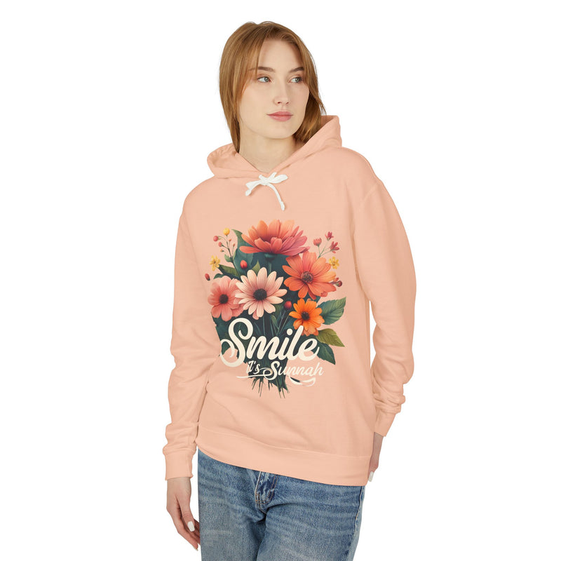 Islamic Lightweight Hooded Sweatshirt, Sunnah Unisex Hoodie, Smile Reminder, Islamic Sweatshirt, Modest Islamic Apparel, Islamic Gift