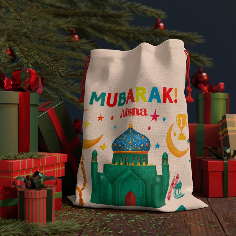 Personalized Ramadan Gift Bag, Children's First Fast, Muslim Celebration, Custom Goodie Sack