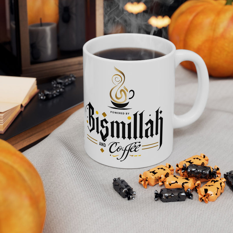 Islamic Coffee Mug, Bismillah Ceramic Cup, Muslim Gift, Islamic Home Decor, Islamic Kitchenware, Islamic Gift for Him, Islamic Gift for Her