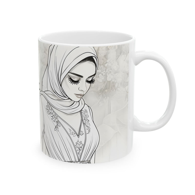 Personalized Muslim Bride Ceramic Mug| Personalised Arabic Name| Muslim Wedding| Muslim Bridesmaid Gift| Islamic Decor| Ramadan Eid Gift