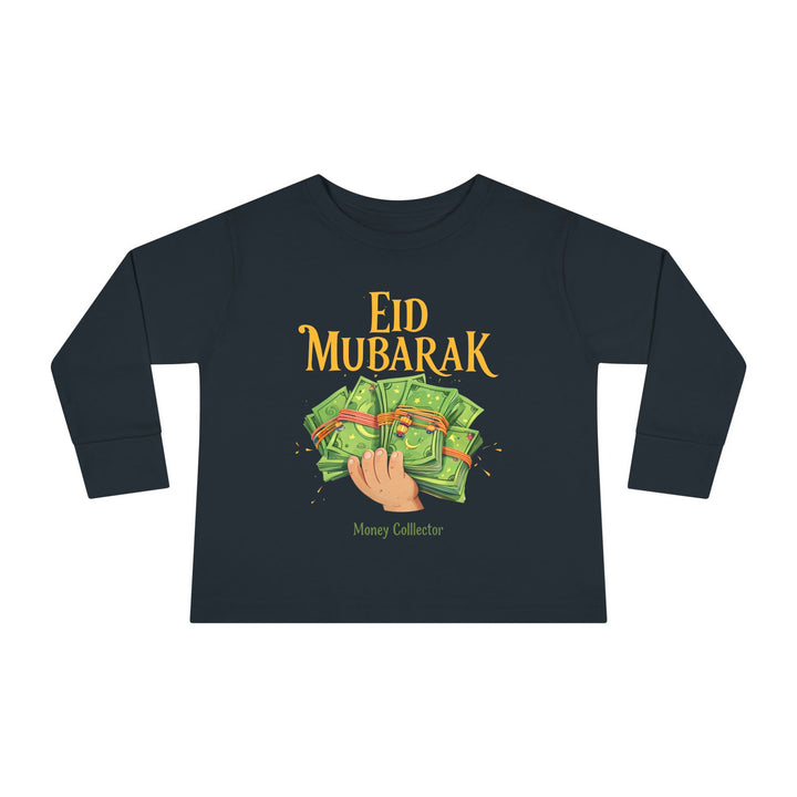 Eid Money Collector Tee, Ramadan Children's Shirt, Funny Islamic Kids Top, Eid Gift for Toddler, Lightweight Long Sleeve Shirt