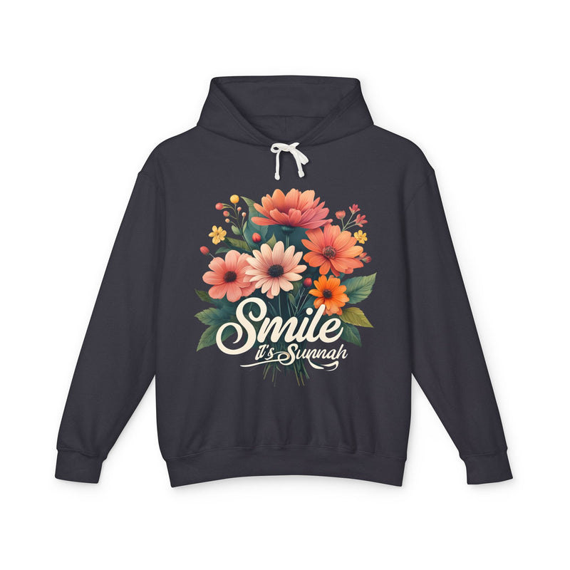 Islamic Lightweight Hooded Sweatshirt, Sunnah Unisex Hoodie, Smile Reminder, Islamic Sweatshirt, Modest Islamic Apparel, Islamic Gift