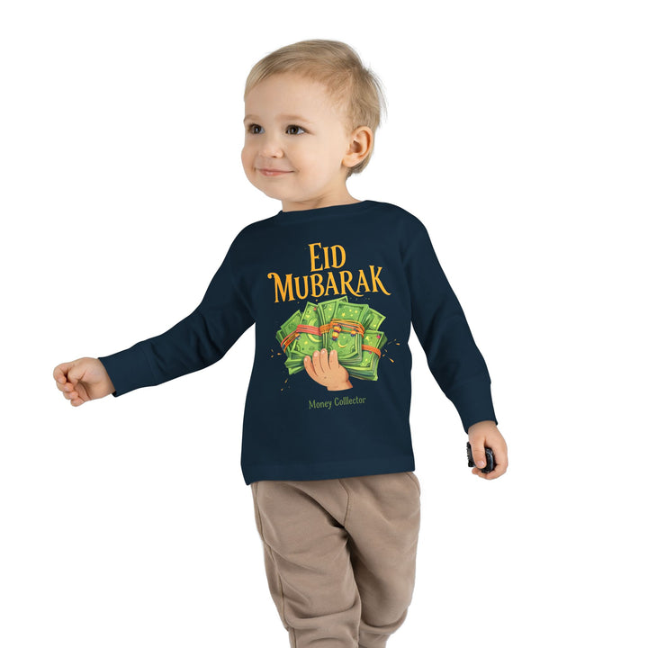 Eid Money Collector Tee, Ramadan Children's Shirt, Funny Islamic Kids Top, Eid Gift for Toddler, Lightweight Long Sleeve Shirt