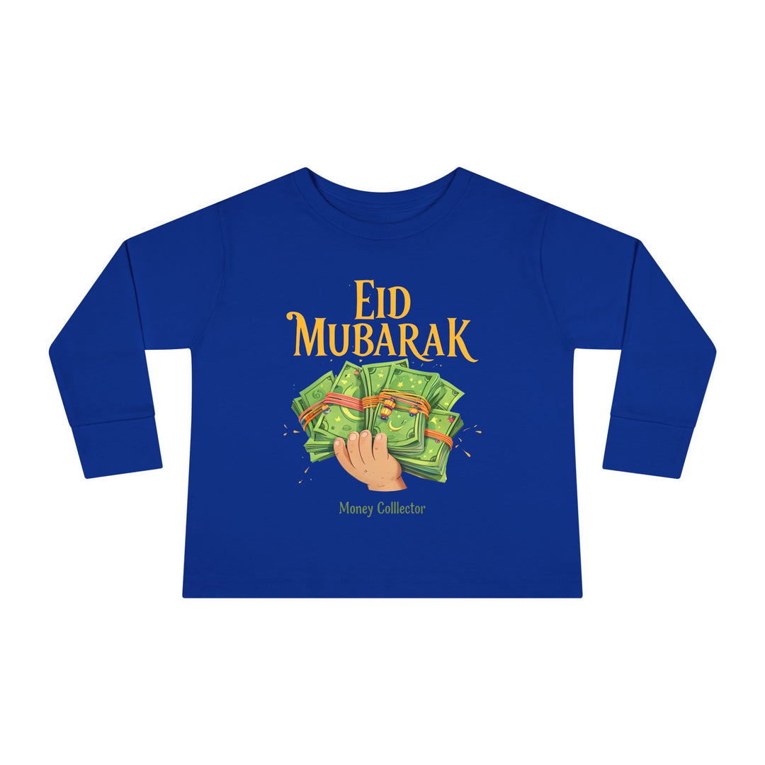 Eid Money Collector Tee, Ramadan Children's Shirt, Funny Islamic Kids Top, Eid Gift for Toddler, Lightweight Long Sleeve Shirt