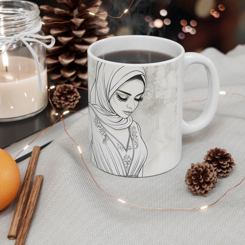 Personalized Muslim Bride Ceramic Mug| Personalised Arabic Name| Muslim Wedding| Muslim Bridesmaid Gift| Islamic Decor| Ramadan Eid Gift