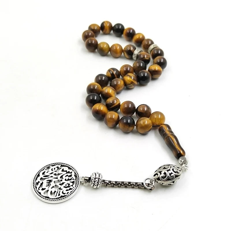 Natural Tiger eye stone tasbih