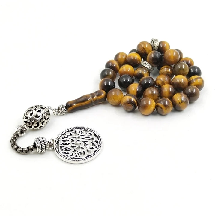 Natural Tiger eye stone tasbih
