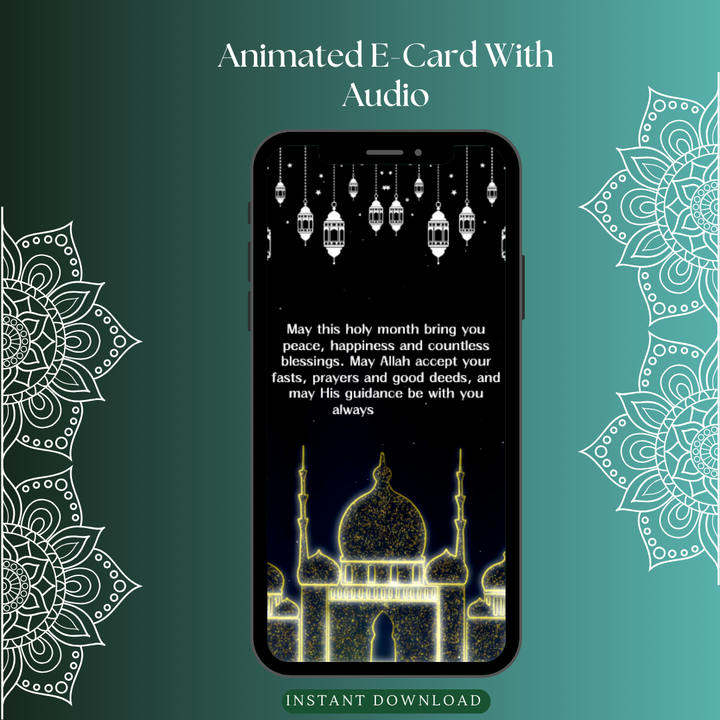 Ramadan Kareem Digital E-Card | Digital Ramadan Kareem| Eid Card | Islamic Card | Digital Ramadan Card with Audio| Digital Only| mp4