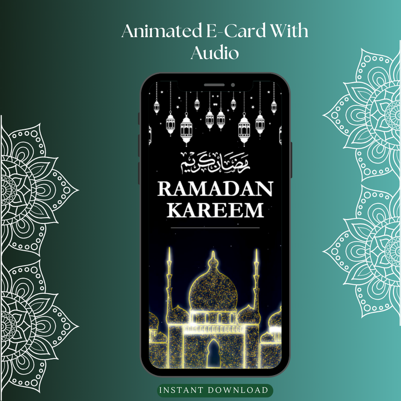 Ramadan Kareem Digital E-Card | Digital Ramadan Kareem| Eid Card | Islamic Card | Digital Ramadan Card with Audio| Digital Only| mp4