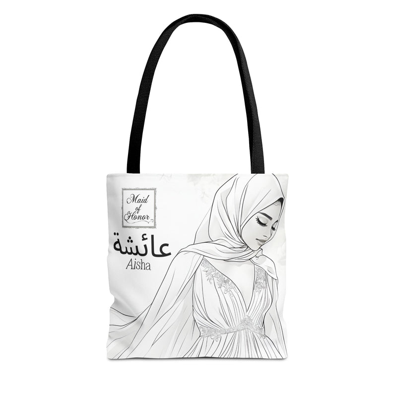 Personalized Muslim Bride Tote Bag| Custom Arabic Name| Islamic Gift| Muslim Bridesmaid Gift| Custom Islamic Tote| Ramadan Eid Gift