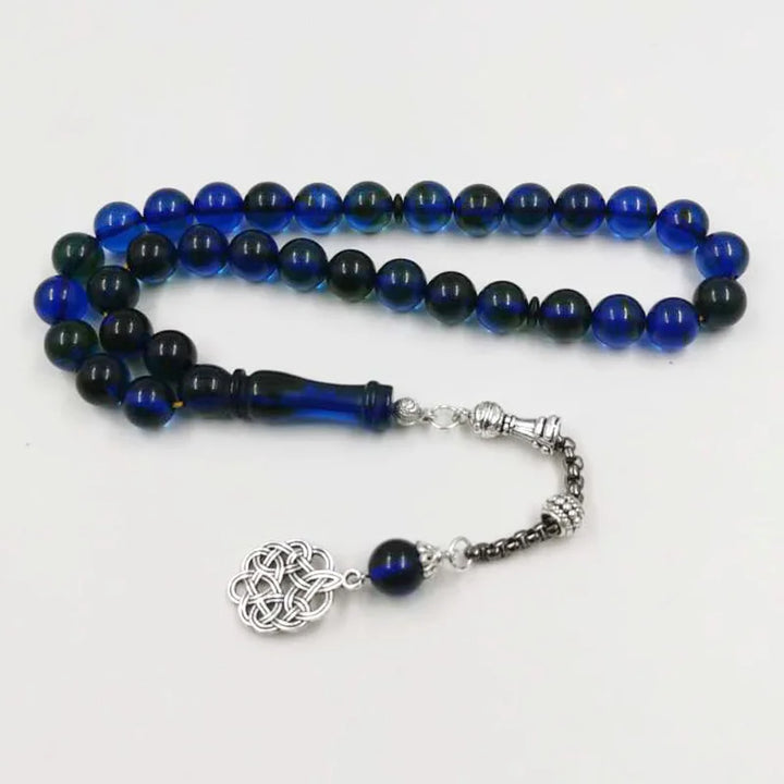 Green with Blue Resin Tasbih for Muslim