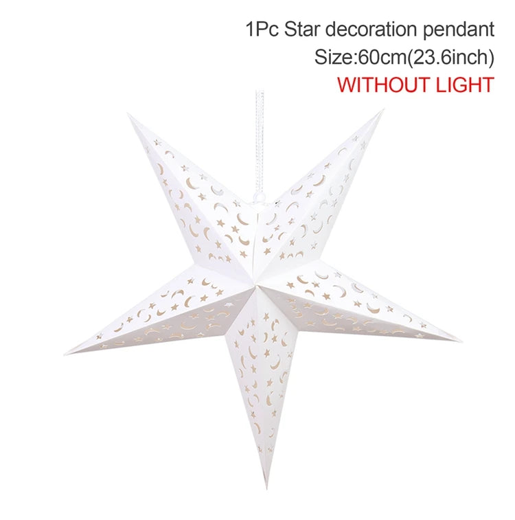 Eid Mubarak Hollow Star Hanging Home Decorations
