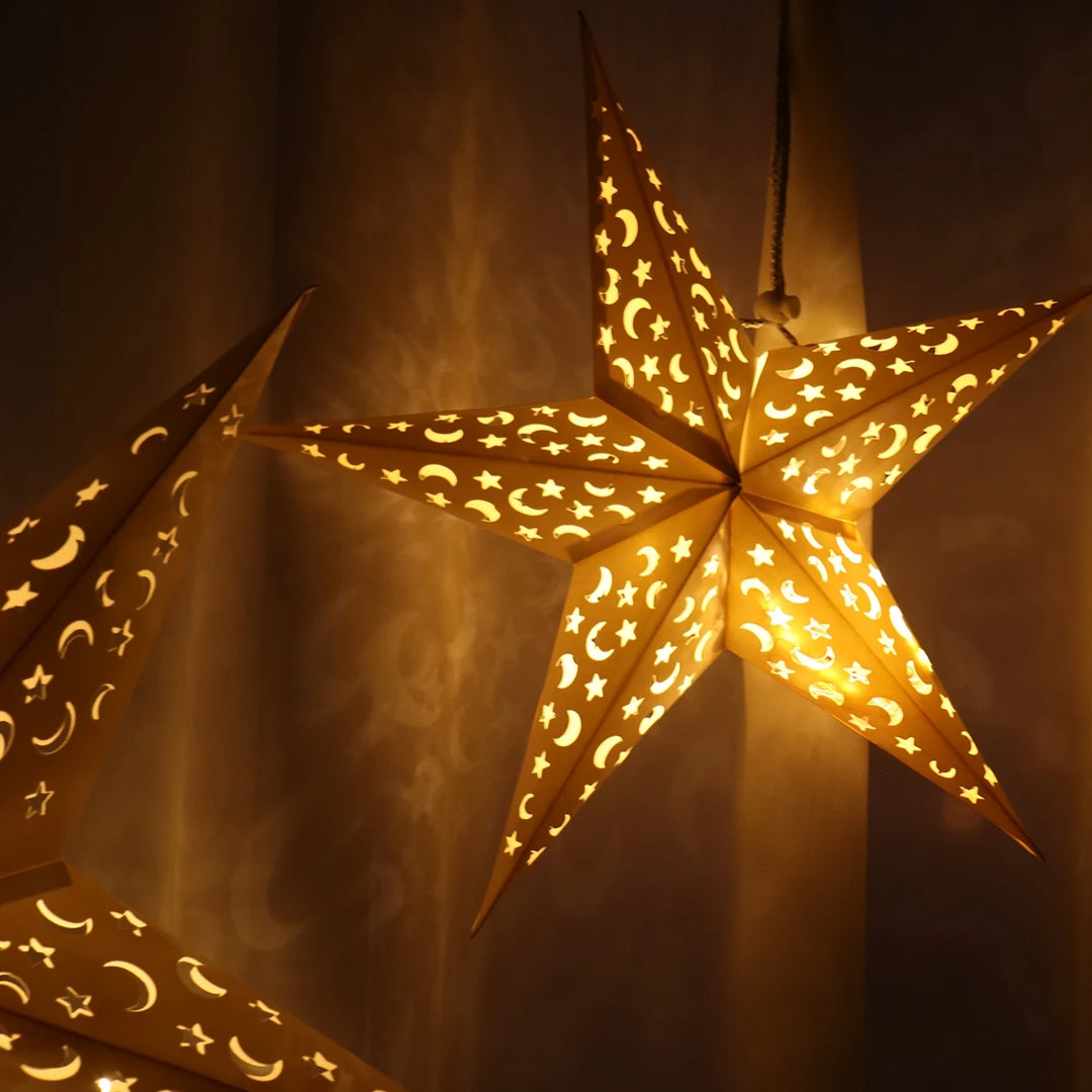 Eid Mubarak Hollow Star Hanging Home Decorations