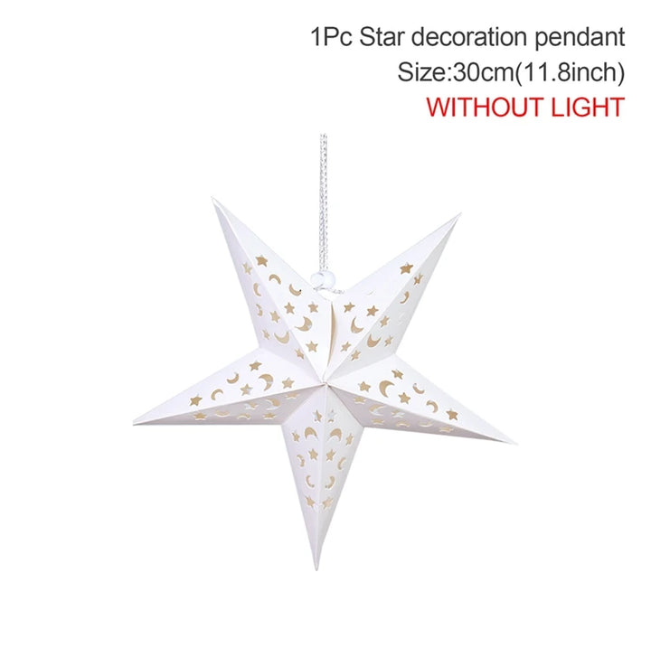 Eid Mubarak Hollow Star Hanging Home Decorations