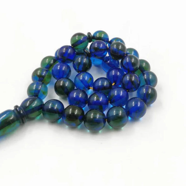 Green with Blue Resin Tasbih for Muslim