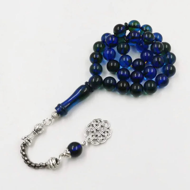Green with Blue Resin Tasbih for Muslim