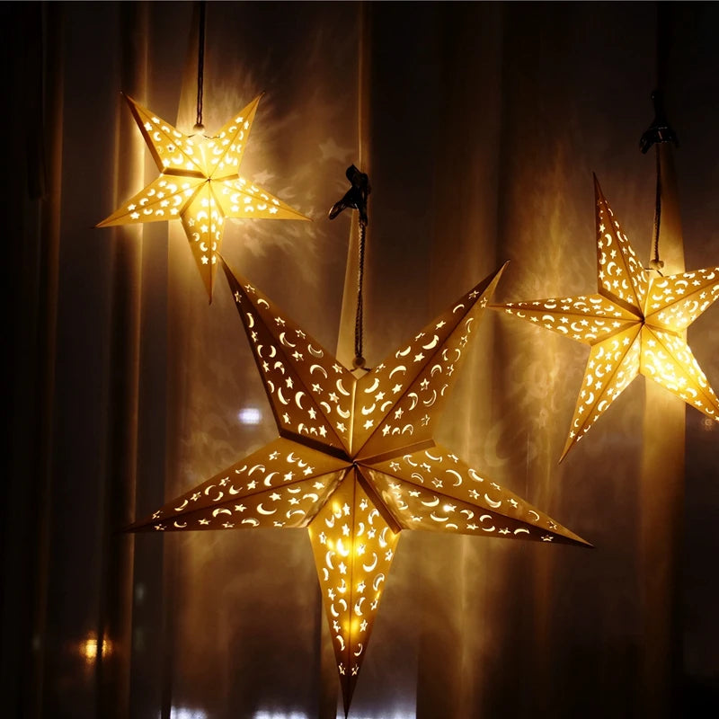Eid Mubarak Hollow Star Hanging Home Decorations