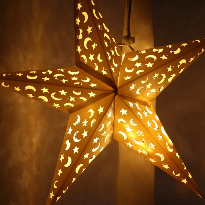 Eid Mubarak Hollow Star Hanging Home Decorations