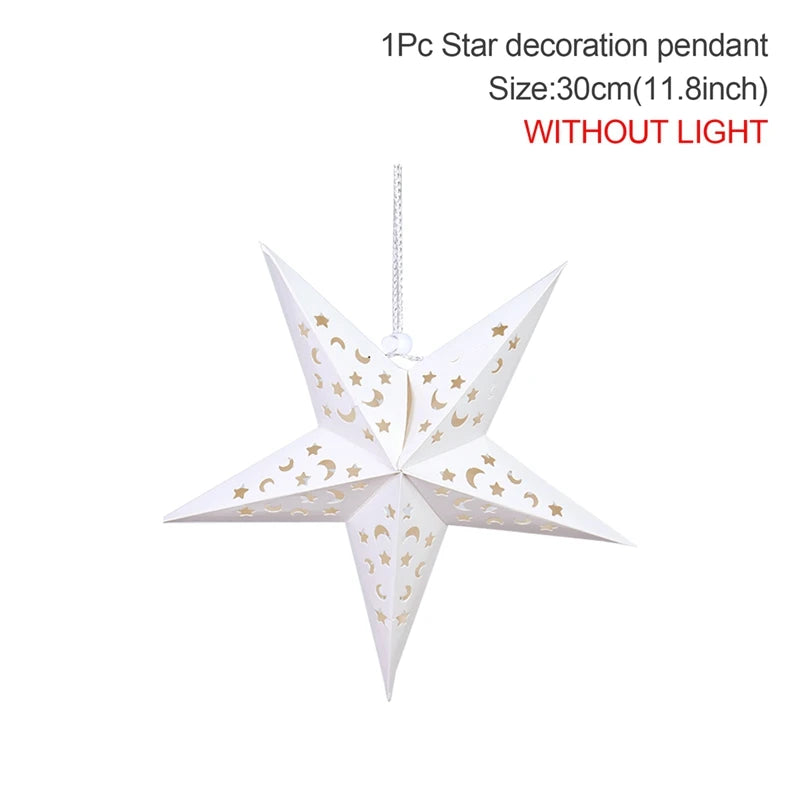 Eid Mubarak Hollow Star Hanging Home Decorations