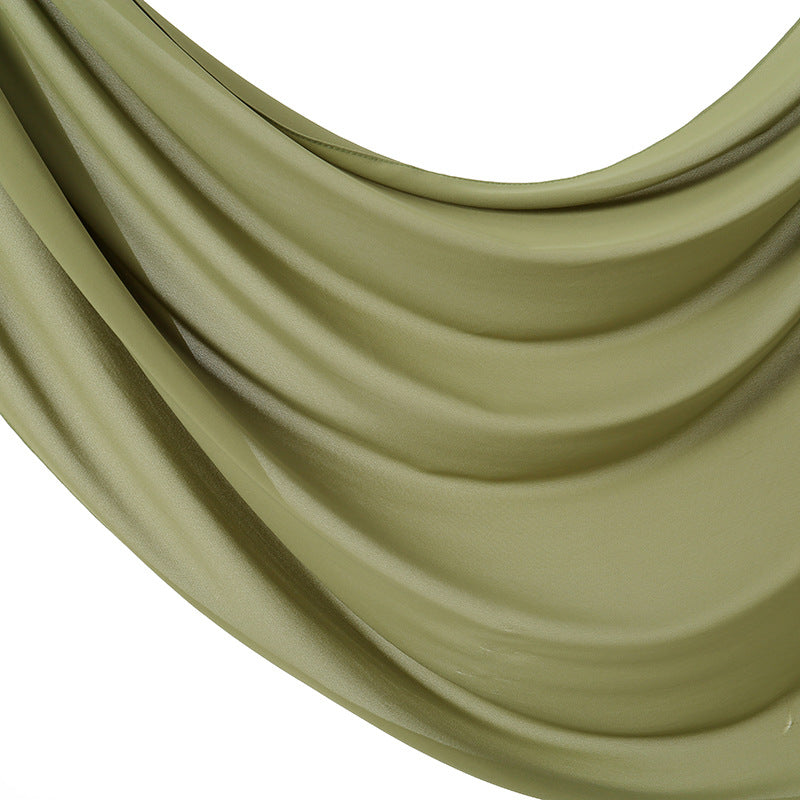 Solid Color Long Chiffon Scarf for Woman