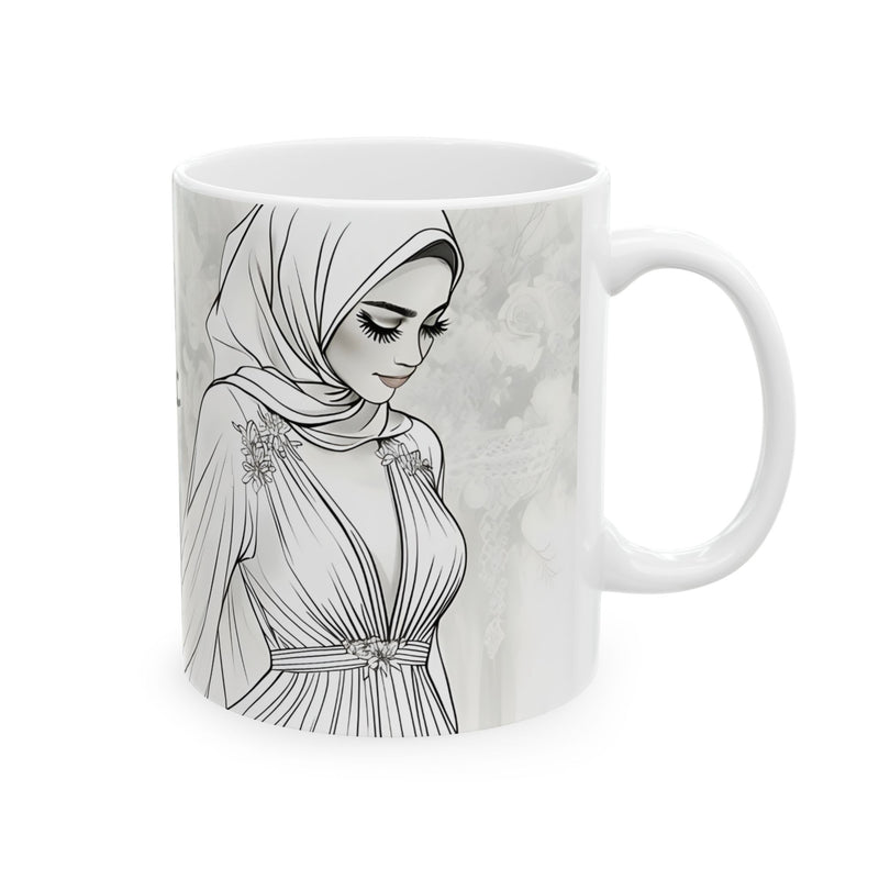 Personalized Muslim Bride Ceramic Mug| Personalised Arabic Name| Muslim Wedding| Muslim Bridesmaid Gift| Islamic Decor| Ramadan Eid Gift