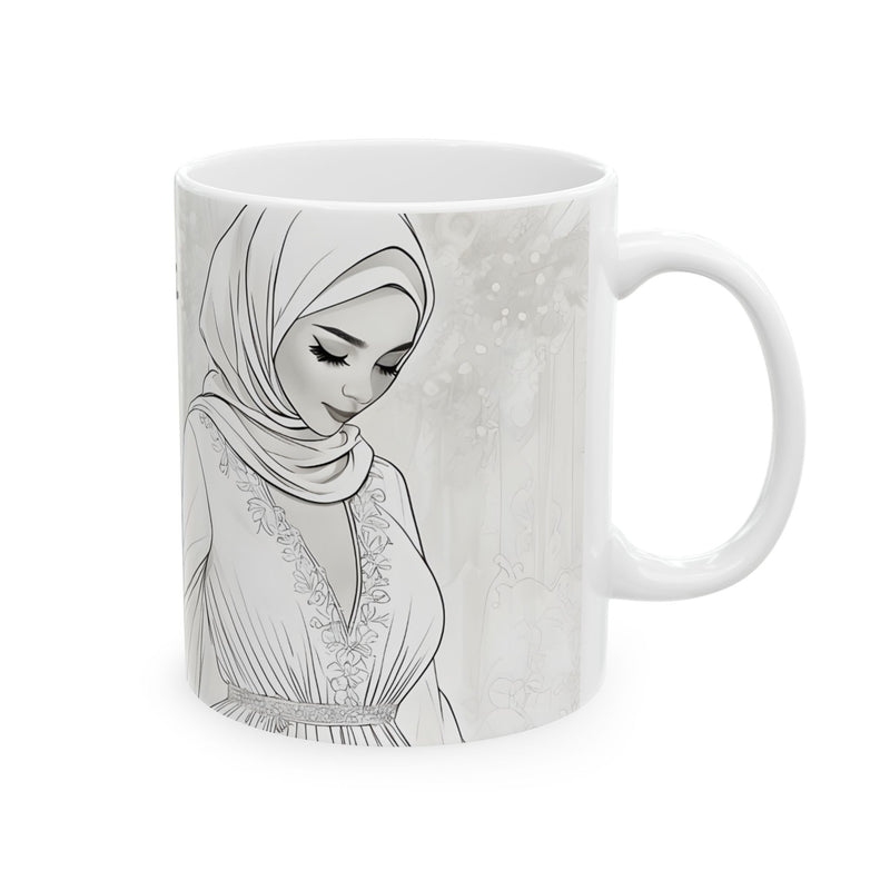 Personalized Muslim Bride Ceramic Mug| Personalised Arabic Name| Muslim Wedding| Muslim Bridesmaid Gift| Islamic Decor| Ramadan Eid Gift