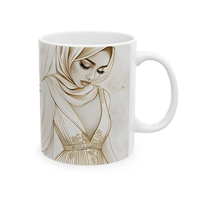 Personalized Muslim Bride Ceramic Mug| Personalised Arabic Name| Muslim Wedding| Muslim Bridesmaid Gift| Islamic Decor| Ramadan Eid Gift