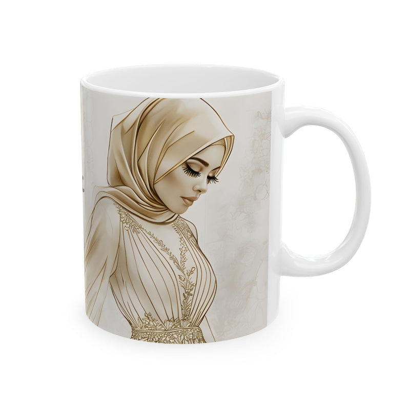 Personalized Muslim Bride Ceramic Mug| Personalised Arabic Name| Muslim Wedding| Muslim Bridesmaid Gift| Islamic Decor| Ramadan Eid Gift