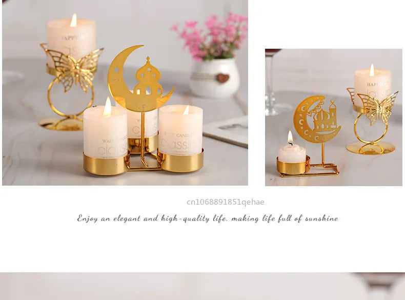 Eid Mubarak Candle Holder for Home Decoration