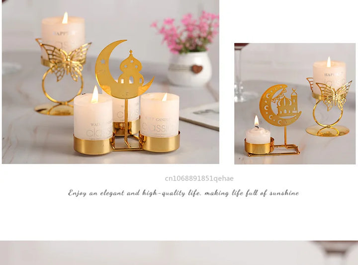 Eid Mubarak Candle Holder for Home Decoration
